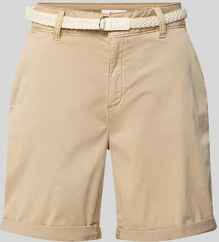 S.Oliver RED LABEL Regular fit korte chino met gevlochten riem - Foto 5