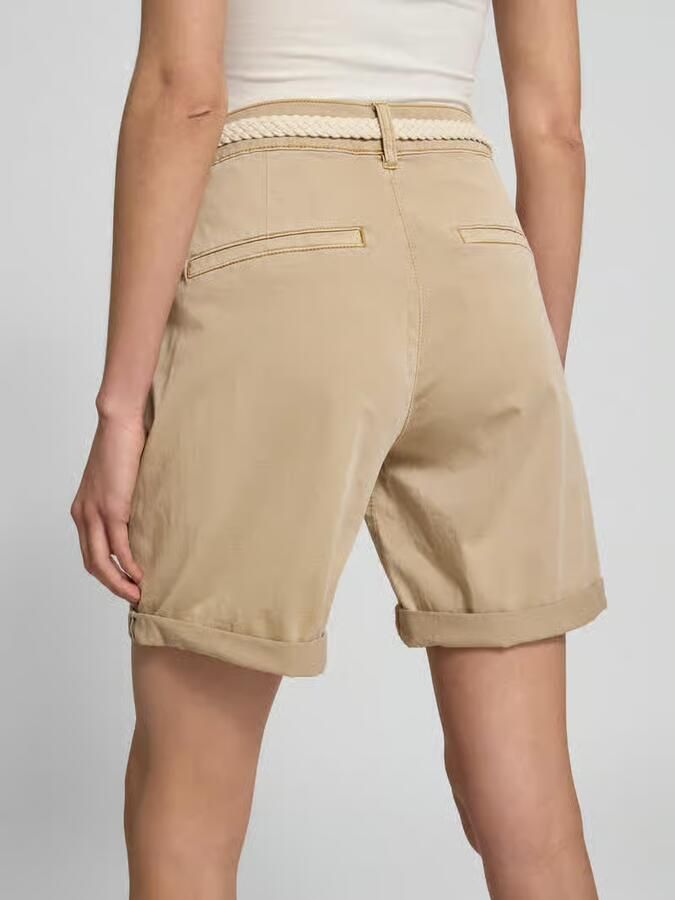 S.Oliver RED LABEL Regular fit korte chino met gevlochten riem - Foto 4