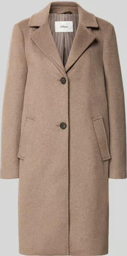 S.Oliver RED LABEL Regular fit lange jas met wol