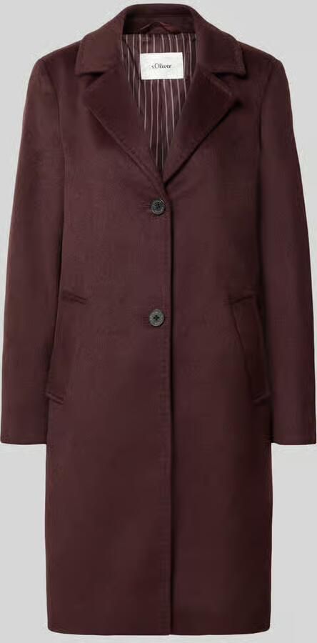 S.Oliver RED LABEL Regular fit lange jas met wol