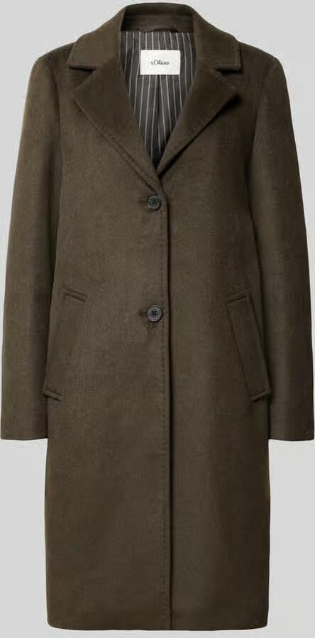 S.Oliver RED LABEL Regular fit lange jas met wol