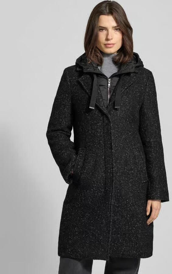 S.Oliver RED LABEL Regular fit lange wollen jas met afneembare binnenkraag - Foto 2