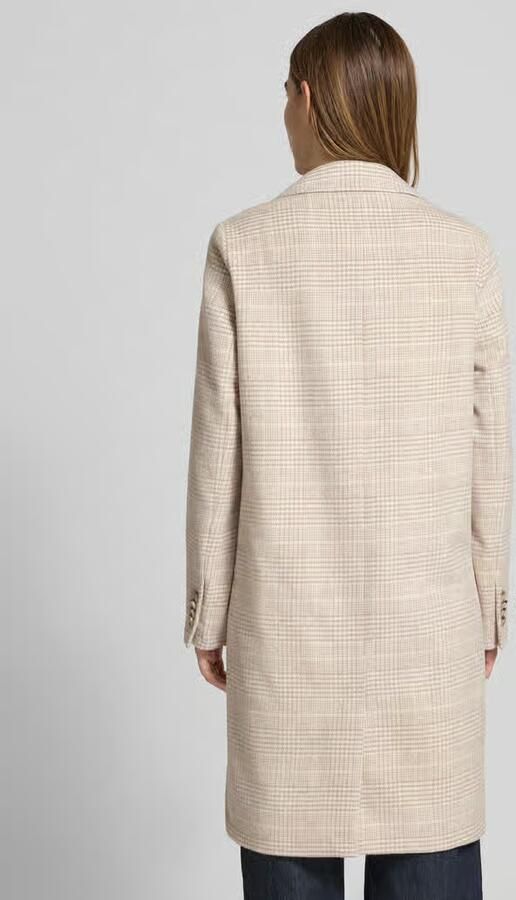 S.Oliver RED LABEL Regular fit lange wollen jas met ruitmotief