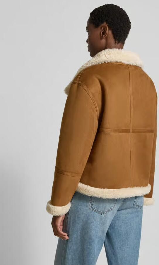 S.Oliver RED LABEL Regular fit omkeerbare jas in leerlook met opstaande kraag