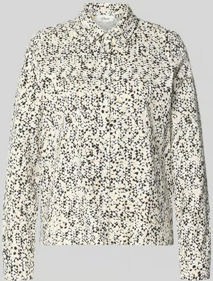 S.Oliver RED LABEL Regular fit overhemdblouse van katoenmix - Foto 2