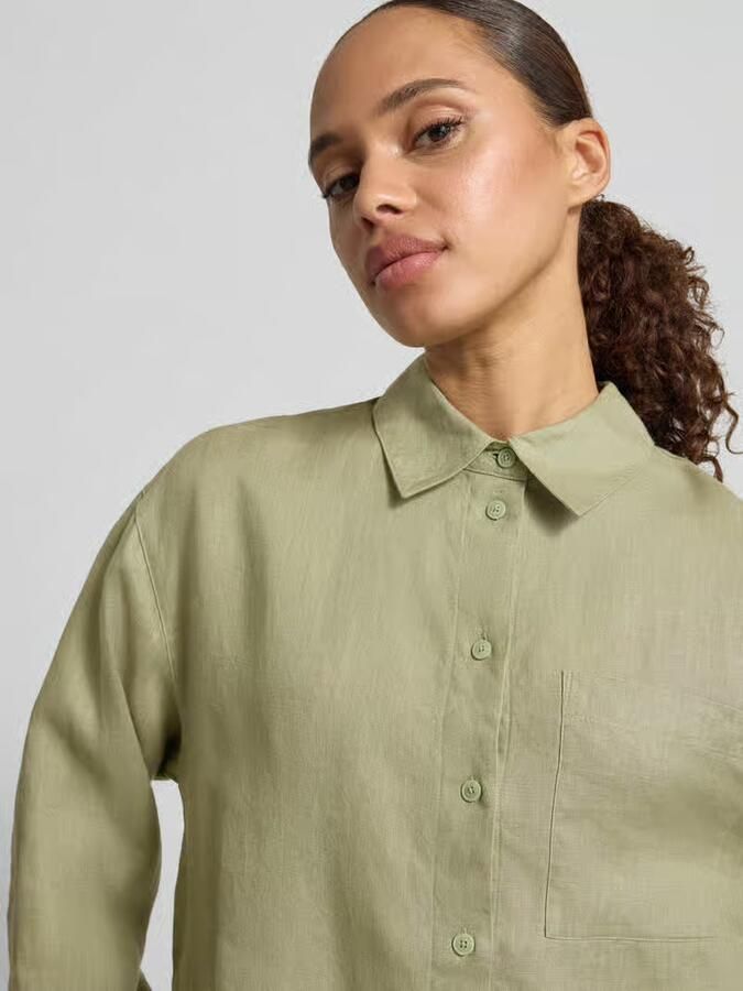 S.Oliver RED LABEL regular fit overhemdblouse van puur linnen - Foto 4