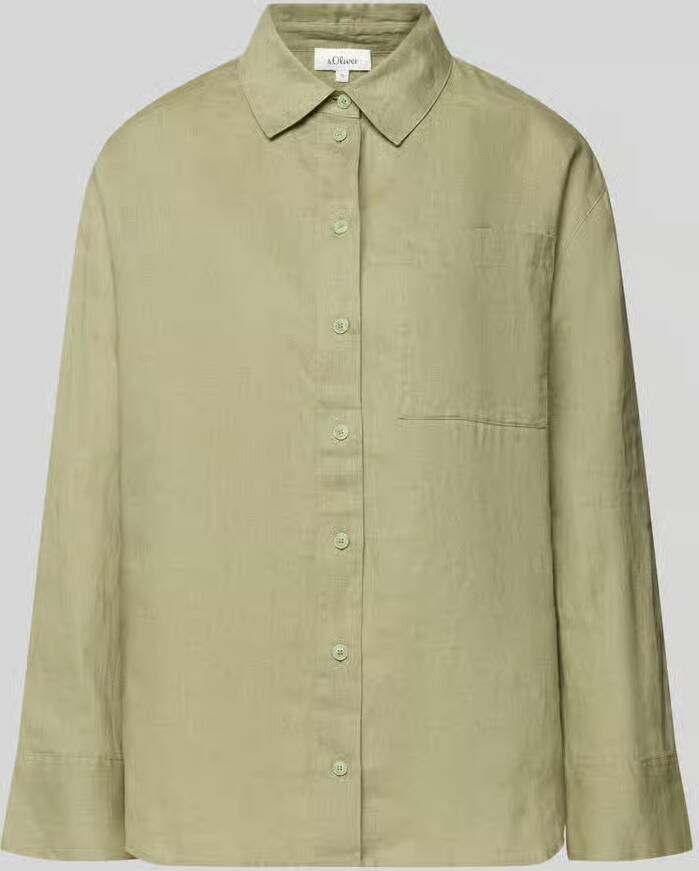 S.Oliver RED LABEL regular fit overhemdblouse van puur linnen - Foto 5