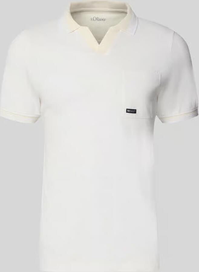 S.Oliver RED LABEL regular fit poloshirt van puur katoen model 'OPEN COLLAR POLO' - Foto 4