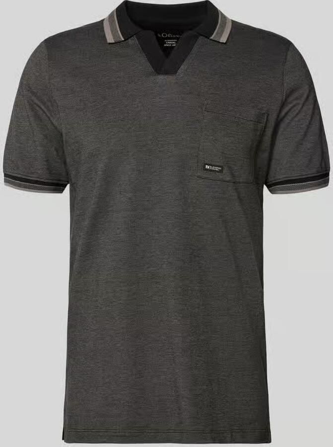 S.Oliver RED LABEL regular fit poloshirt van puur katoen model 'OPEN COLLAR POLO' - Foto 4