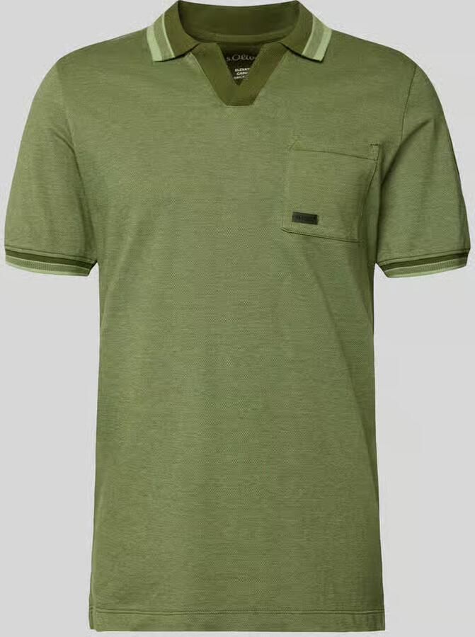 S.Oliver RED LABEL regular fit poloshirt van puur katoen model 'OPEN COLLAR POLO' - Foto 5
