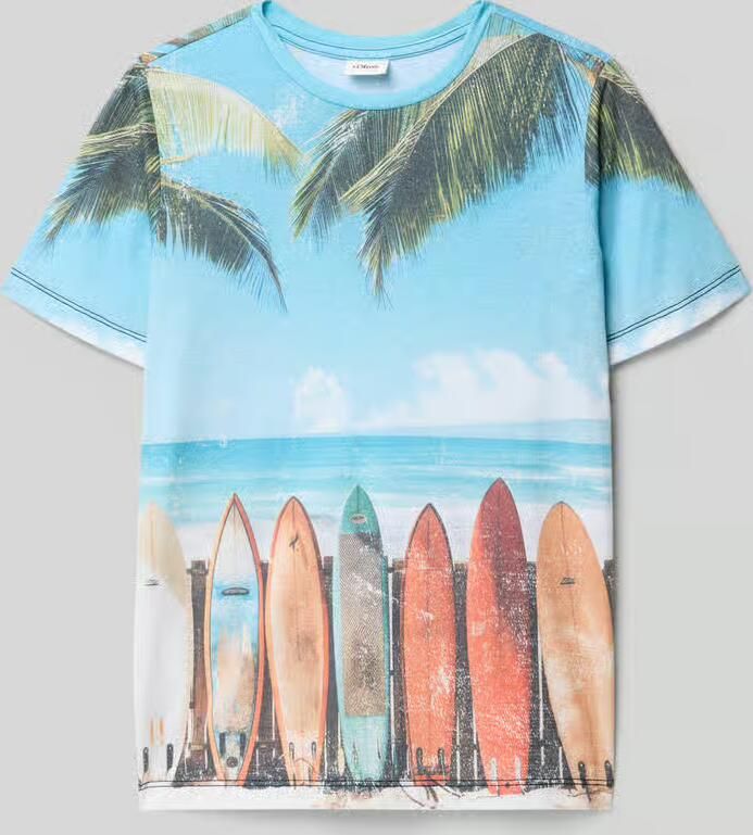 S.Oliver RED LABEL regular fit T-shirt met katoen - Foto 4