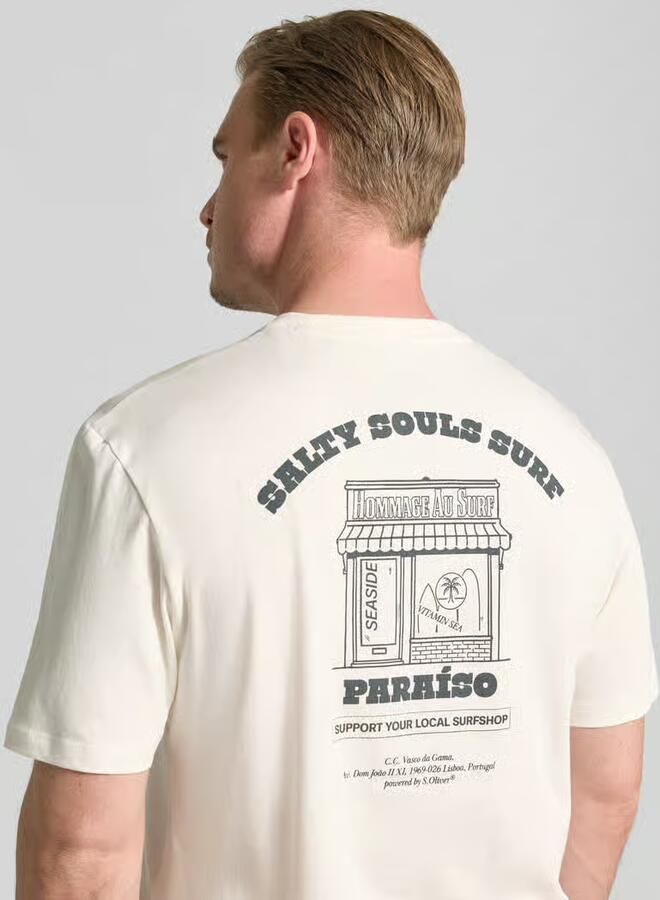 S.Oliver RED LABEL regular fit T-shirt van puur katoen - Foto 4