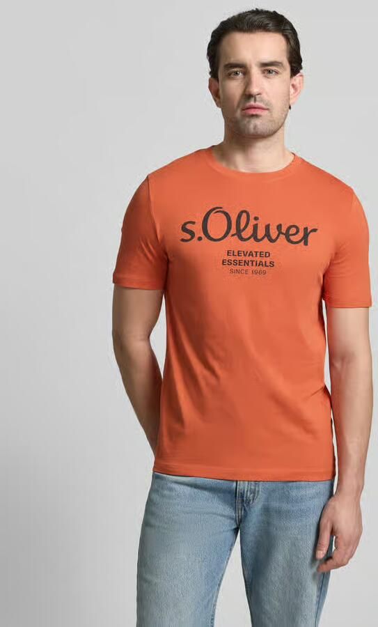 S.Oliver RED LABEL Regular fit T-shirt van puur katoen - Foto 5