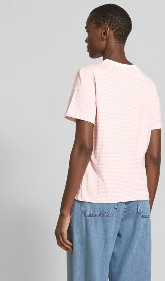 S.Oliver RED LABEL Regular fit T-shirt van puur katoen met tekst in sierkralen - Foto 3
