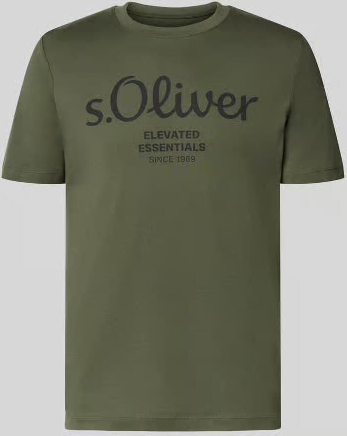 S.Oliver RED LABEL regular fit T-shirt van puur katoen model 'BASIC TEE BIG LOGO' - Foto 2