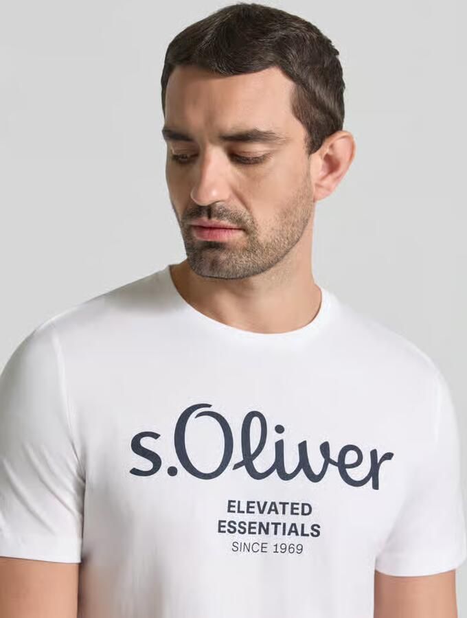 S.Oliver RED LABEL regular fit T-shirt van puur katoen model 'BASIC TEE BIG LOGO' - Foto 4