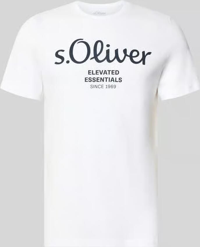 S.Oliver RED LABEL regular fit T-shirt van puur katoen model 'BASIC TEE BIG LOGO' - Foto 5