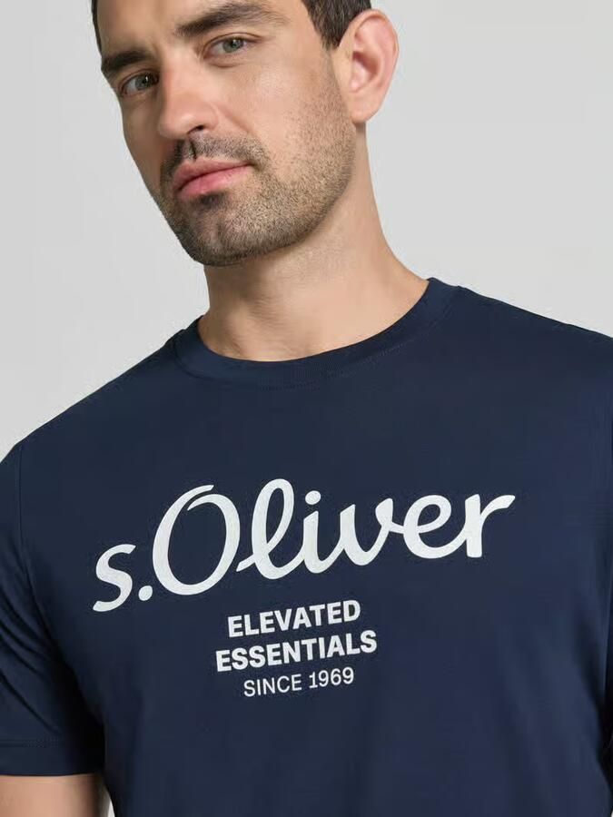 S.Oliver RED LABEL regular fit T-shirt van puur katoen model 'BASIC TEE BIG LOGO' - Foto 3