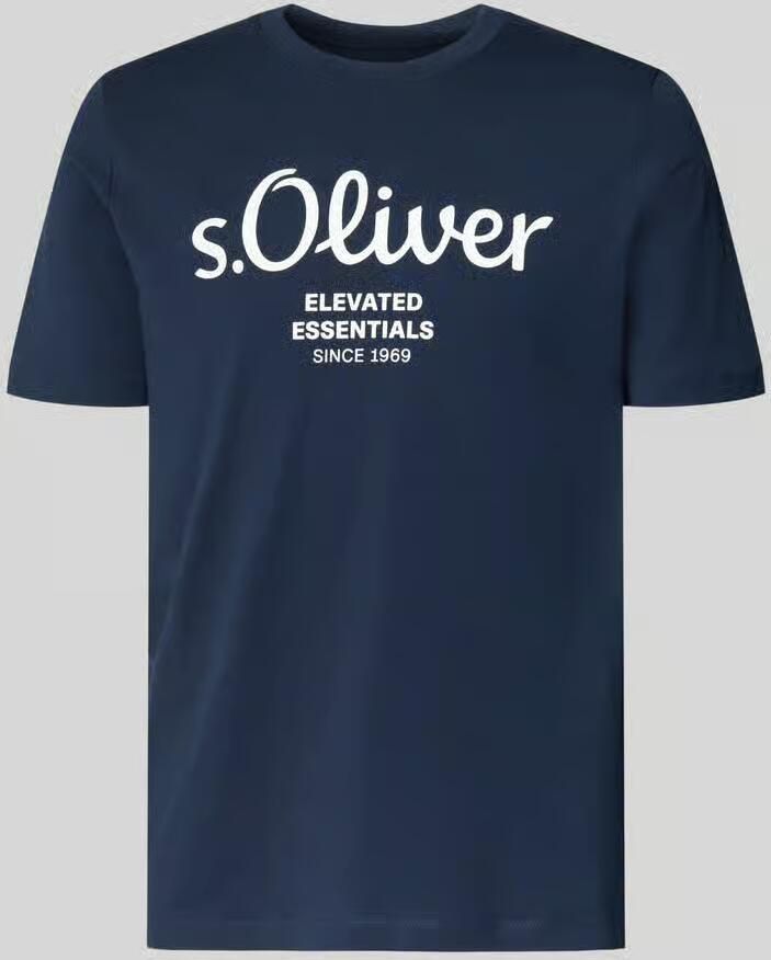 S.Oliver RED LABEL regular fit T-shirt van puur katoen model 'BASIC TEE BIG LOGO' - Foto 4