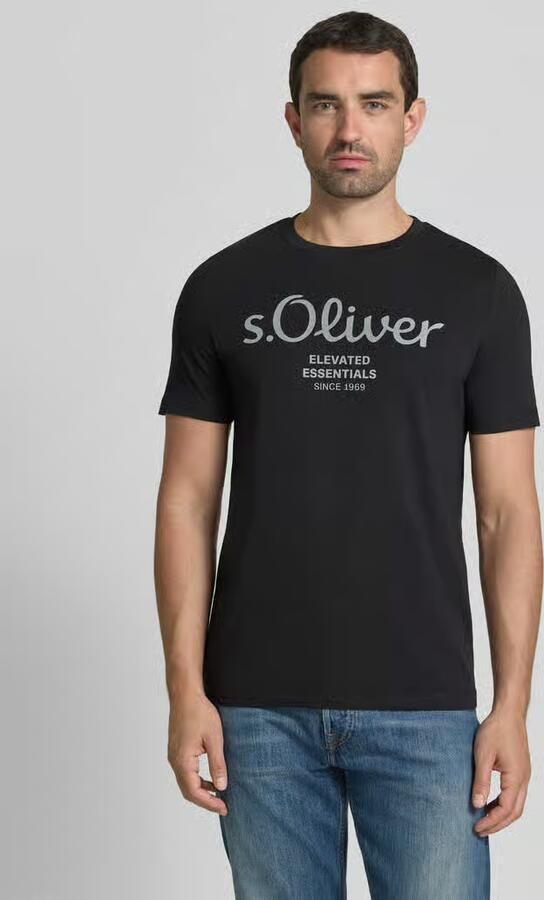 S.Oliver RED LABEL regular fit T-shirt van puur katoen model 'BASIC TEE BIG LOGO' - Foto 8
