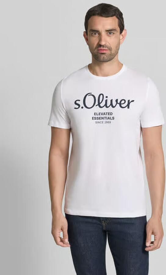 S.Oliver RED LABEL regular fit T-shirt van puur katoen model 'BASIC TEE BIG LOGO' - Foto 8