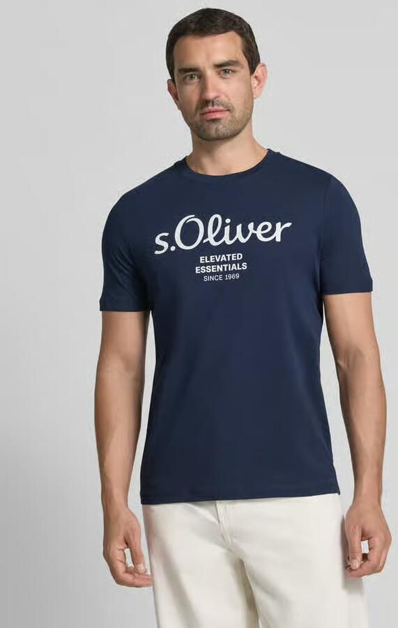 S.Oliver RED LABEL regular fit T-shirt van puur katoen model 'BASIC TEE BIG LOGO' - Foto 7