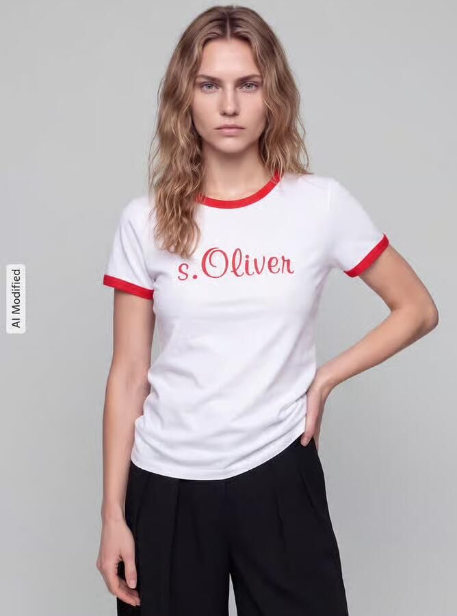 S.Oliver RED LABEL Regular fit t-shirt van puur katoen s.Oliver x Heidi Klum - Foto 3