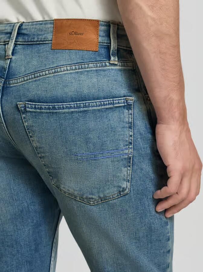 S.Oliver RED LABEL regular fit tapered jeans van katoenmix model 'MAURO' - Foto 4