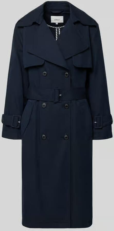 S.Oliver RED LABEL Regular fit Trenchcoat van Mix van katoen en lyocell