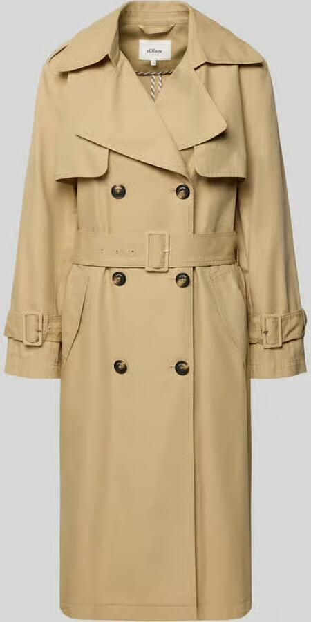 S.Oliver RED LABEL Regular fit Trenchcoat van Mix van katoen en lyocell - Foto 4