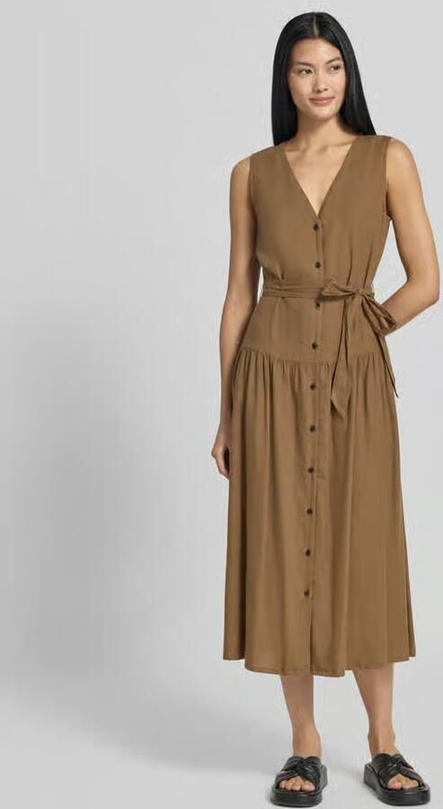 S.Oliver RED LABEL regular fit vrijetijdsjurk van mix van linnen en viscose - Foto 3