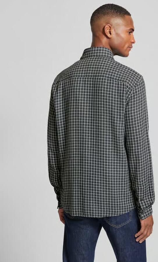 S.Oliver RED LABEL Regular fit vrijetijdsoverhemd van gestructureerd katoen met button-downkraag - Foto 3
