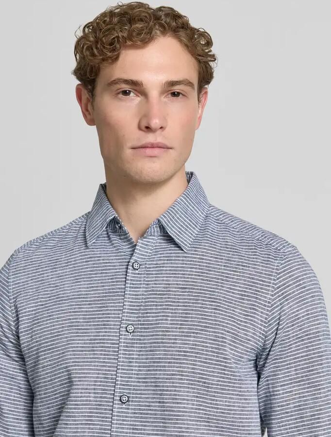 S.Oliver RED LABEL regular fit vrijetijdsoverhemd van mix van katoen en linnen - Foto 4