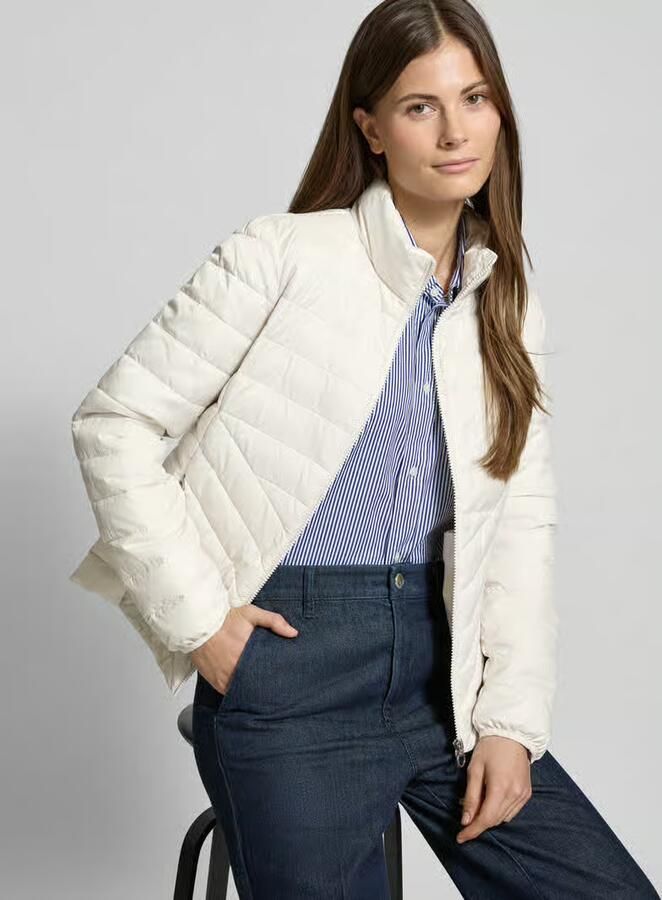 S.Oliver RED LABEL Slim fit gewatteerd jack met opstaande kraag - Foto 4