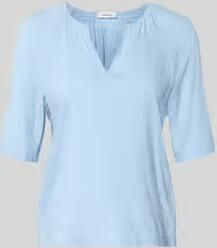 S.Oliver RED LABEL relaxed fit blouse met korte mouwen van viscosemix