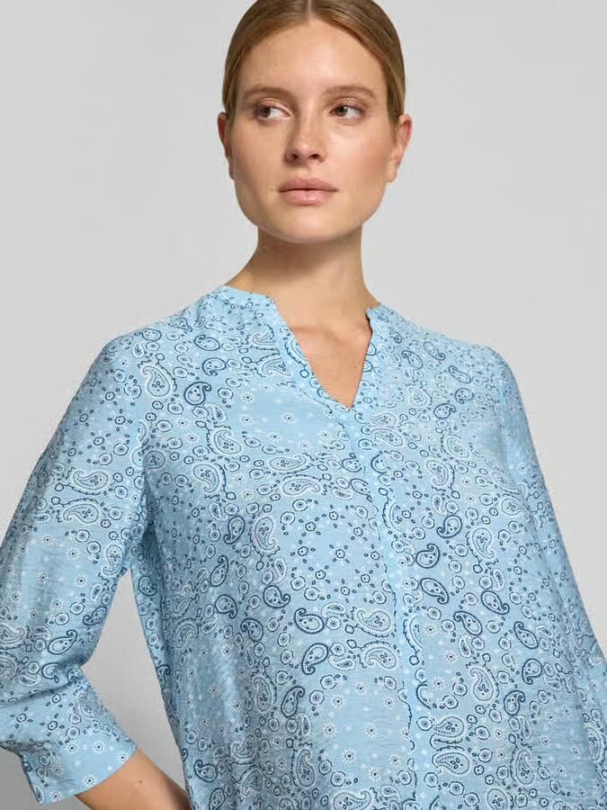 S.Oliver RED LABEL relaxed fit blouse met korte mouwen van viscosemix - Foto 2