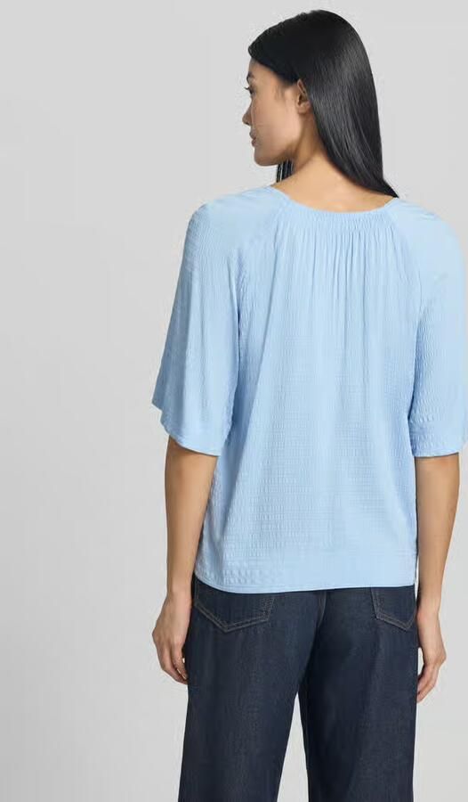 S.Oliver RED LABEL relaxed fit blouse met korte mouwen van viscosemix - Foto 3