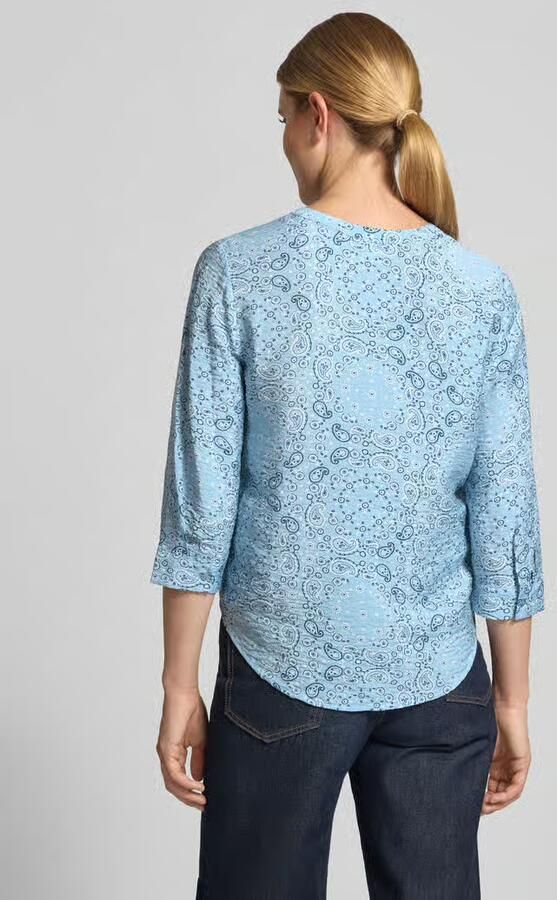 S.Oliver RED LABEL relaxed fit blouse met korte mouwen van viscosemix - Foto 3