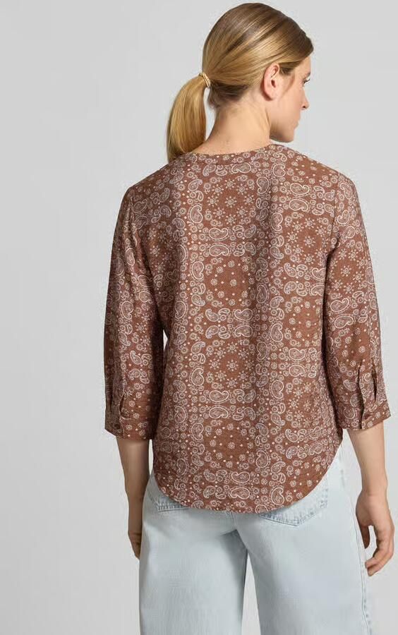 S.Oliver RED LABEL relaxed fit blouse met korte mouwen van viscosemix - Foto 2