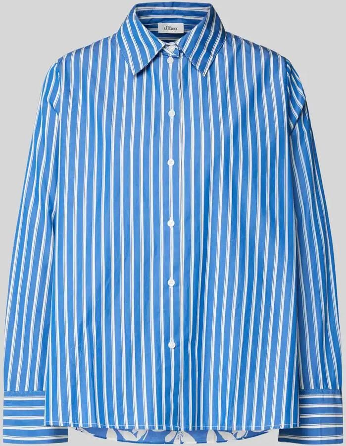 S.Oliver RED LABEL relaxed fit blouse met lange mouwen van puur katoen - Foto 4