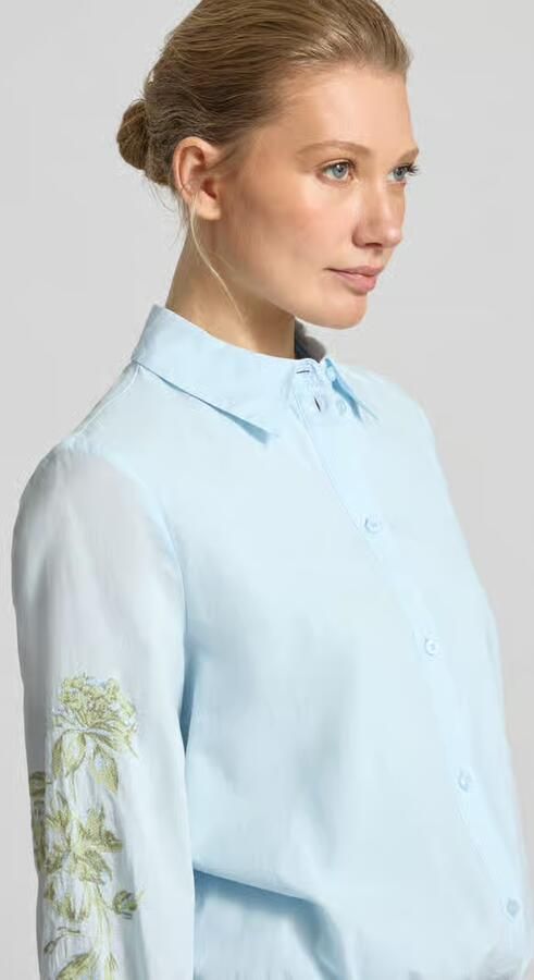 S.Oliver RED LABEL Relaxed fit Blouse met lange mouwen van puur katoen - Foto 4