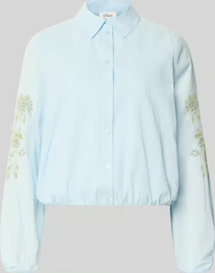 S.Oliver RED LABEL Relaxed fit Blouse met lange mouwen van puur katoen - Foto 5
