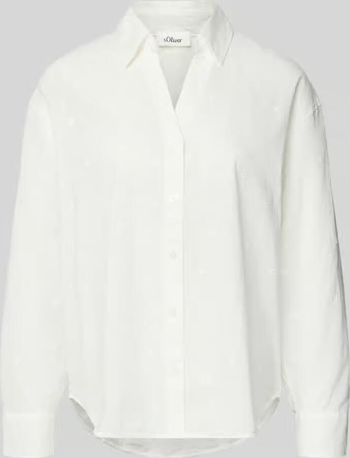 S.Oliver RED LABEL Relaxed fit Blouse met lange mouwen van puur katoen - Foto 2
