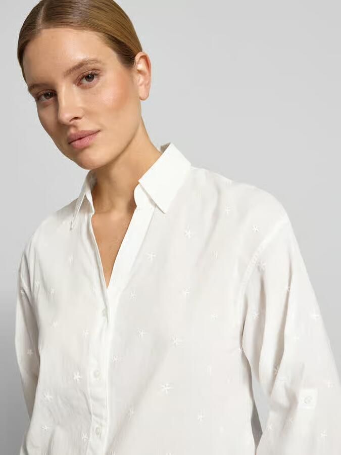 S.Oliver RED LABEL Relaxed fit Blouse met lange mouwen van puur katoen