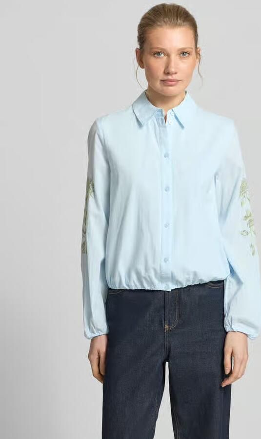 S.Oliver RED LABEL Relaxed fit Blouse met lange mouwen van puur katoen - Foto 5