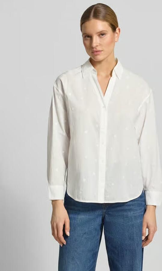 S.Oliver RED LABEL Relaxed fit Blouse met lange mouwen van puur katoen - Foto 3