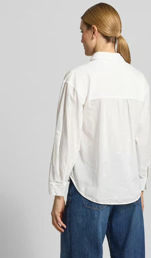 S.Oliver RED LABEL Relaxed fit Blouse met lange mouwen van puur katoen - Foto 4