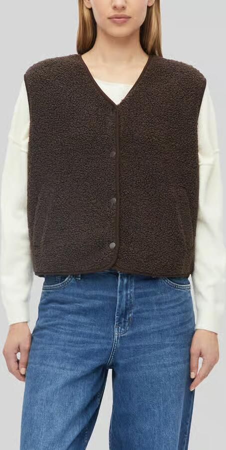 S.Oliver RED LABEL relaxed fit bodywarmer van teddy-pluche - Foto 3