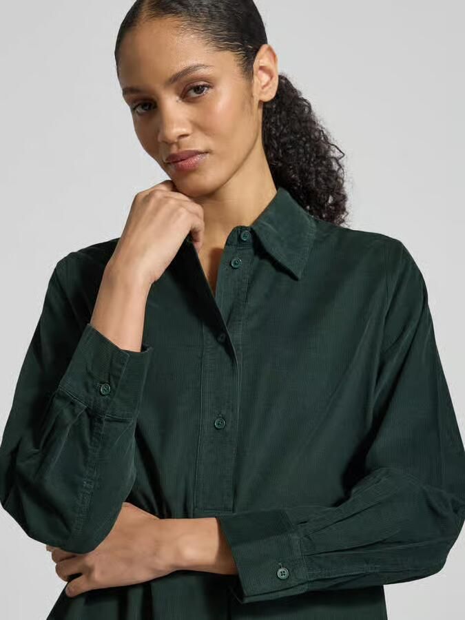 S.Oliver RED LABEL Relaxed fit corduroy jurk van een mix van katoen en viscose - Foto 2