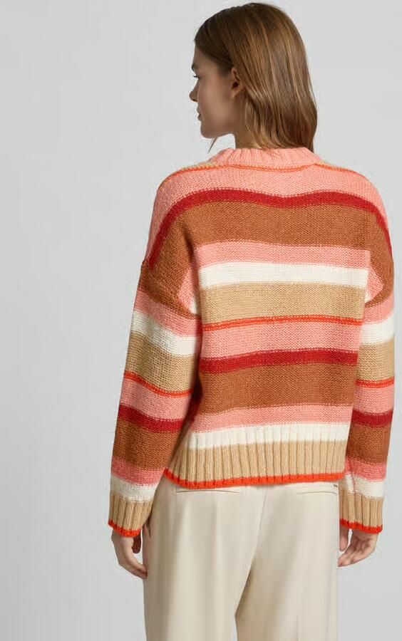 S.Oliver RED LABEL Relaxed fit gebreide pullover met wol en streepmotief